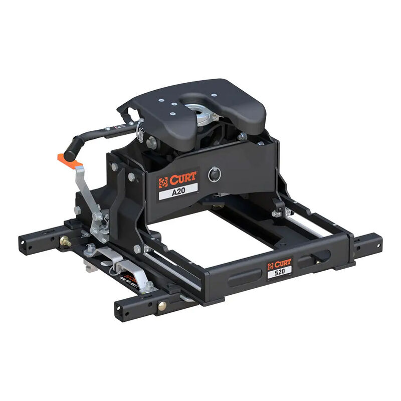 CURT 16682 A20 5th Wheel Hitch with S20 Slider and Puck System Adapter, Select Chevy, Ford, GMC image number 1