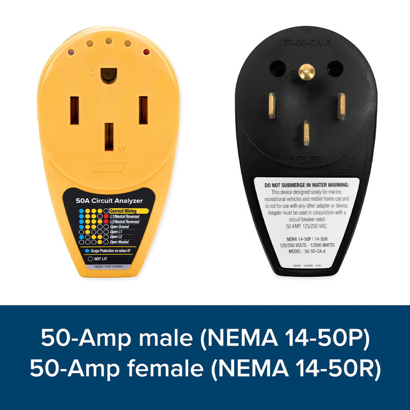 Camco 55309 Power Grip Power Defender RV 50A Circuit Analyzer image number 2