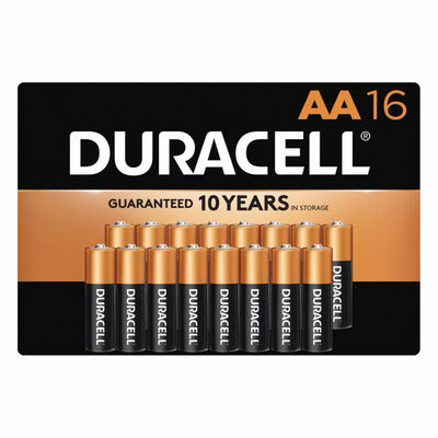Duracell CopperTop AA Alkaline Batteries, 16-Pack