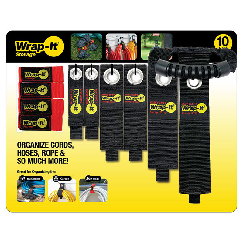 Wrap-It 10-Piece Storage Strap Combo Pack image number 1