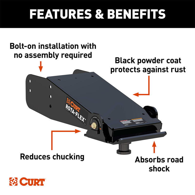 CURT L05 Rota-Flex Pin Box, 18,000 lbs. image number 4