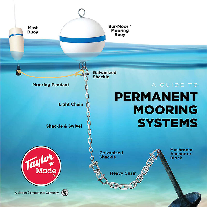 Taylor Made Sur-Moor T3C Mooring Buoy, 18" Dia. image number 1