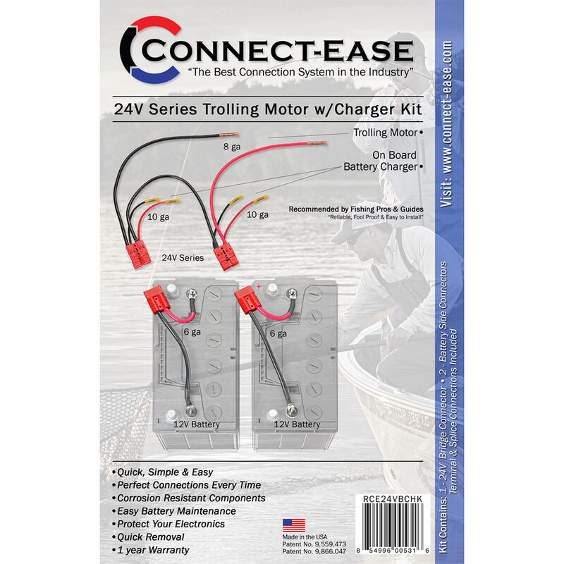 Connect Ease Game Changer 24-Volt Trolling Motor Connection Kit with On-Board Charging, Lithium Compatible image number 3