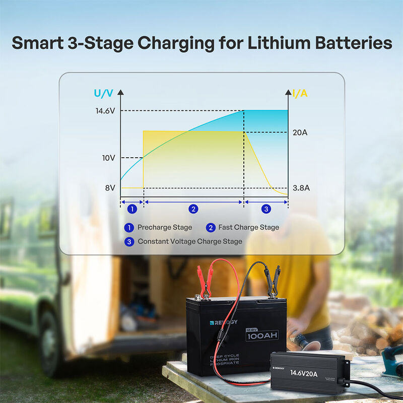 Renogy 12V 20A AC-to-DD LFP Portable Battery Charger image number 7
