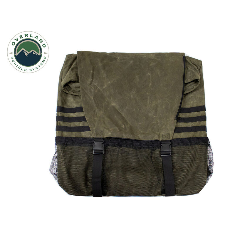 Overland Vehicle Systems Canyon Extra Large Trash Bag with Spare Tire Mount, #16 Waxed Canvas image number 2