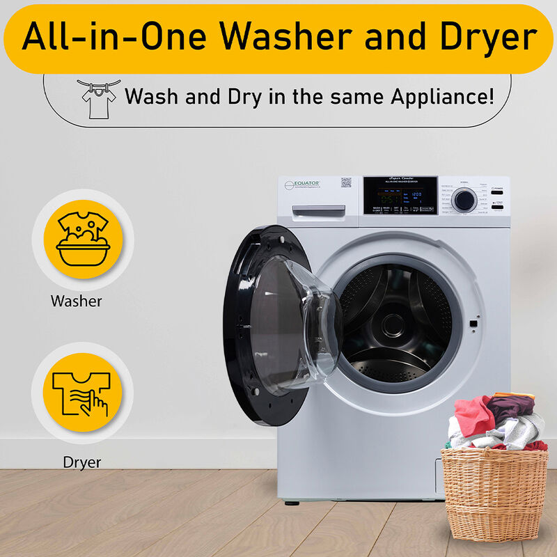 Equator 15-lb. All-in-One Combo Washer Dryer, White image number 17