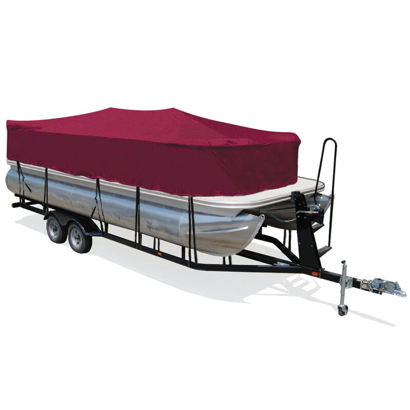 Trailerite Hot Shot Cover for Trailerite Pontoon Playpen Boat Cover, Cranberry (23'1" - 24'0" Cl X 102" B) image number 1