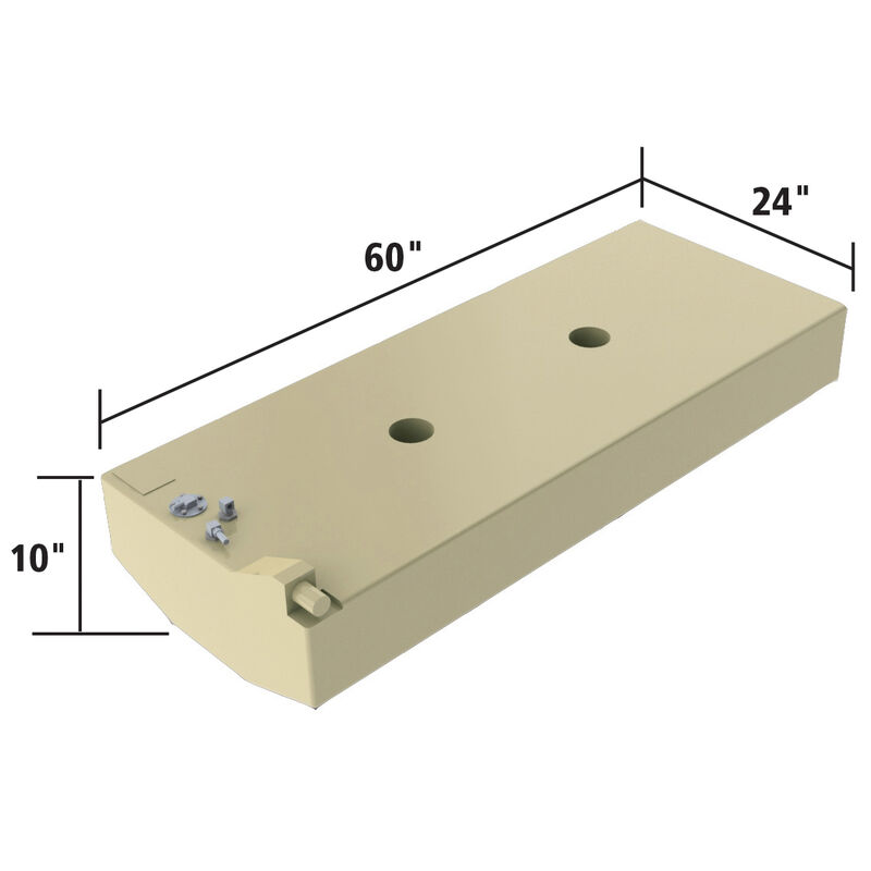 Moeller Belly Fuel Tank, 52 gal., 24"W x 60"L x 10"D image number 2
