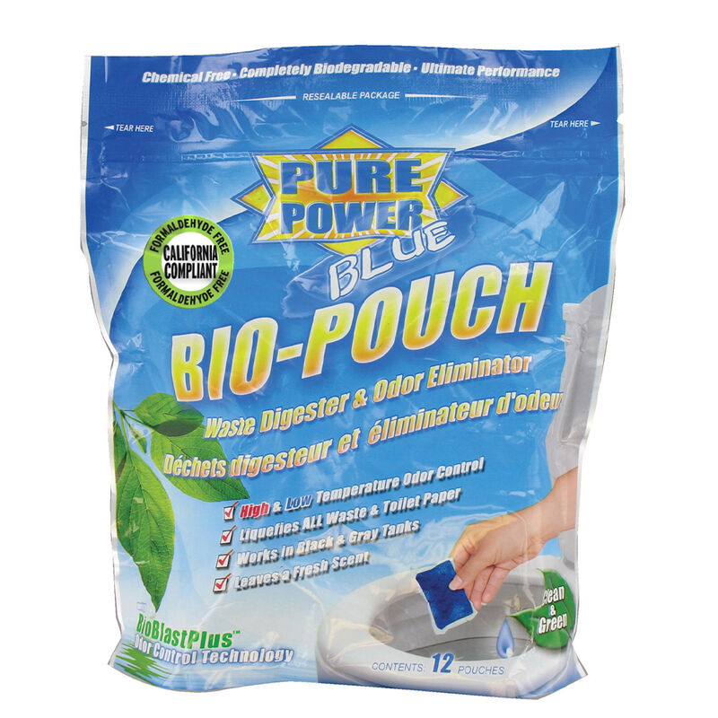 Valterra Pure Power Blue Bio-Pouch Waste Digester and Odor Eliminator, CA Compliant, 12-Pack image number 1