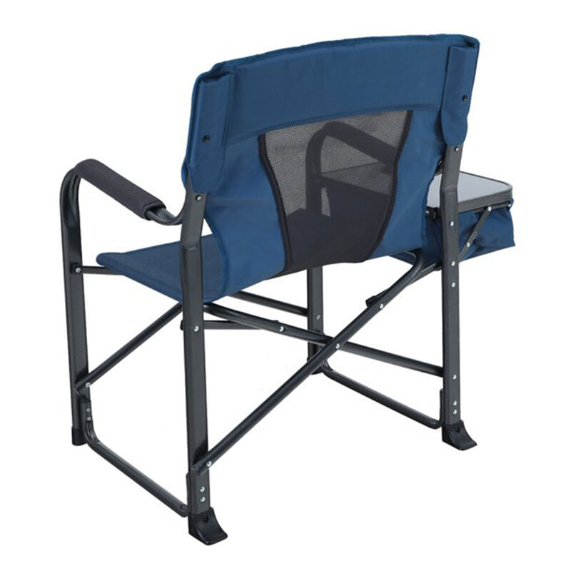 Oversized Directors Camping Chair with Cooler Bag & Side Table, Navy image number 4