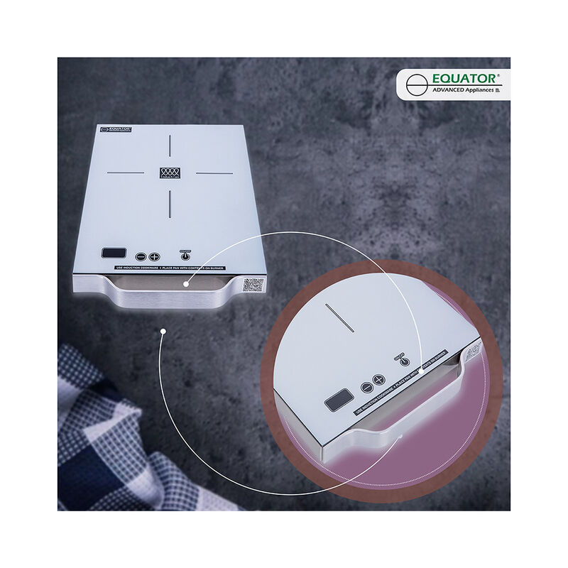 Equator PIC 100 Portable 11" Single-Burner Induction Cooktop with Handle, Silver image number 4