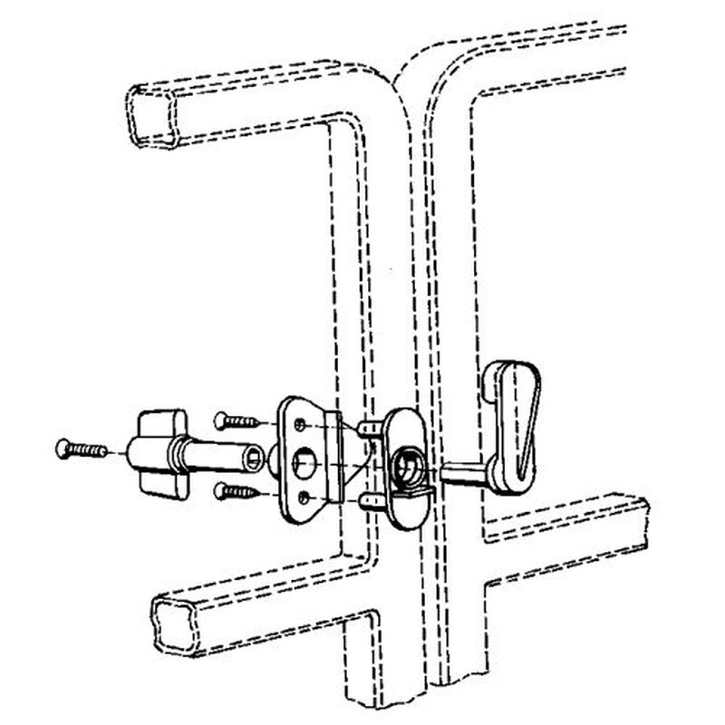 T-H Marine Pontoon Gate Latch, Black image number 2