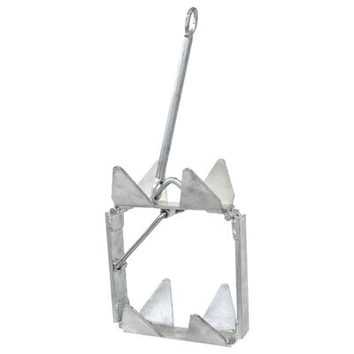 Box Anchor Hot-Dipped Galvanized Steel Fold-and-Hold Anchor, 13 lb.