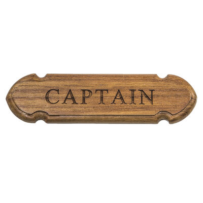 Whitecap Teak Captain Name Plate