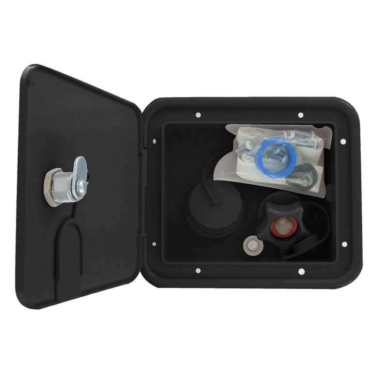 Valterra Lockable Fresh Water Inlet, Black image number 1