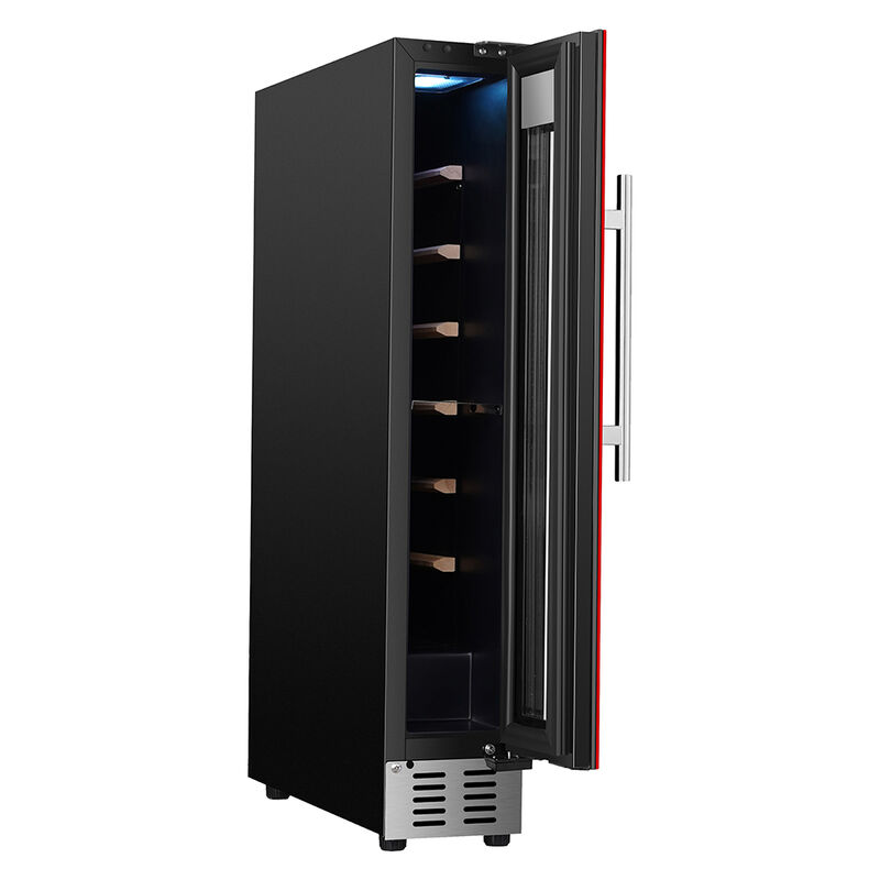 Equator 9-Bottle Wine Cooler Refrigerator w/7 LED Light Freestanding/Built, Single Temperature Reversible Door, Red image number 10