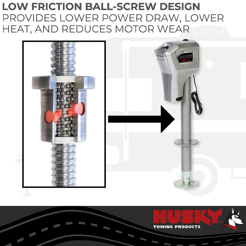 Husky Towing 82022 Super Brute Power Tongue Jack, 5000 lbs. image number 9