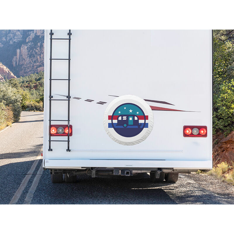 Lippert Solera RV Spare Tire Cover, USA, 26.75"-31.25" image number 2