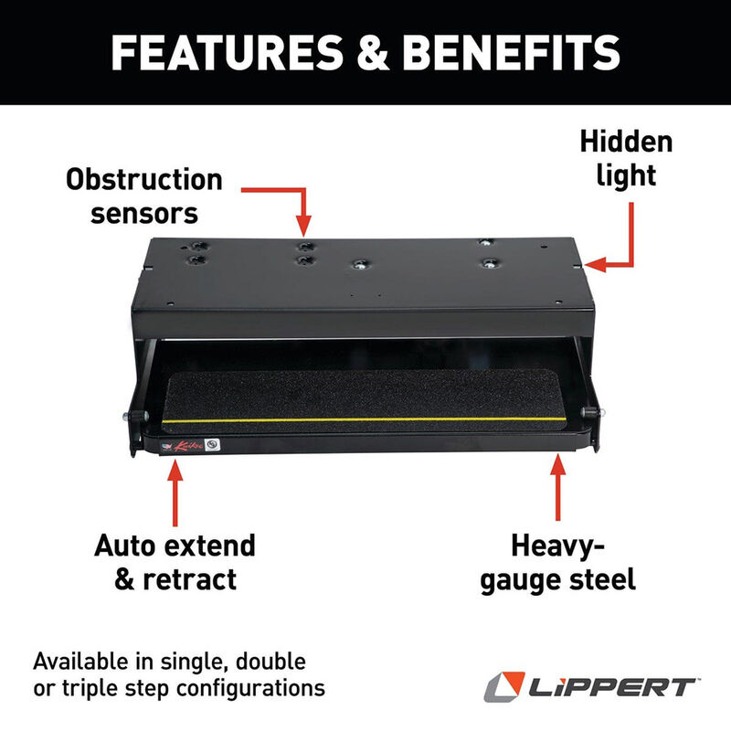 Lippert 26 Series Step Assembly with Logic Control Unit and Power Switch Kit image number 5