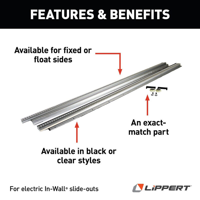 Lippert In-Wall&reg; Dual Rack Repair Kit for RV Slide-Outs - FLoat Side, Clear image number 2
