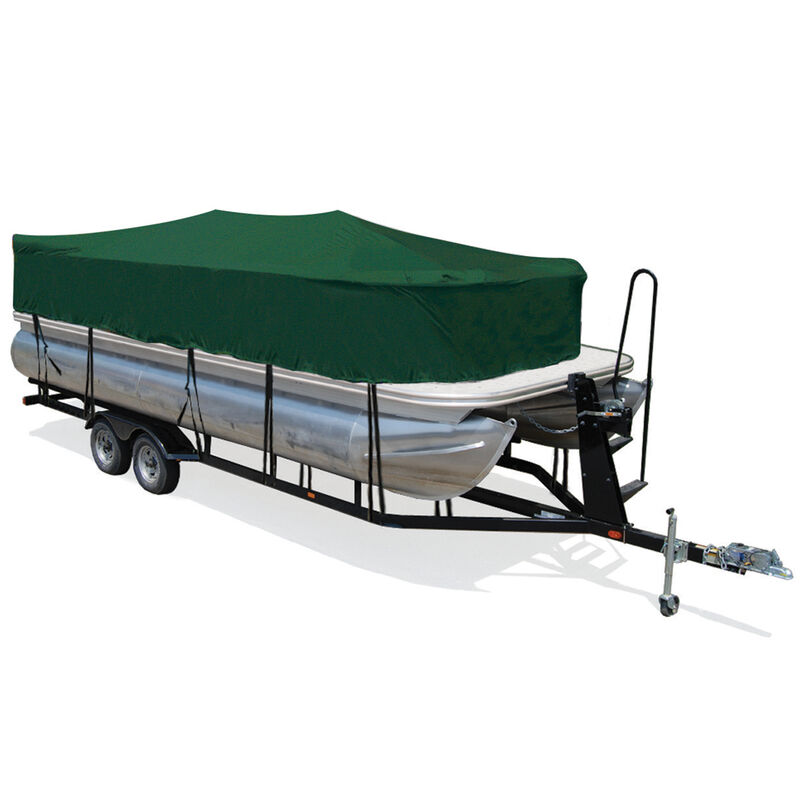 Trailerite Hot Shot Cover for Trailerite Pontoon Playpen Boat Cover, Hunter Green (25'1" - 26'0" Cl X 102" B) image number 1