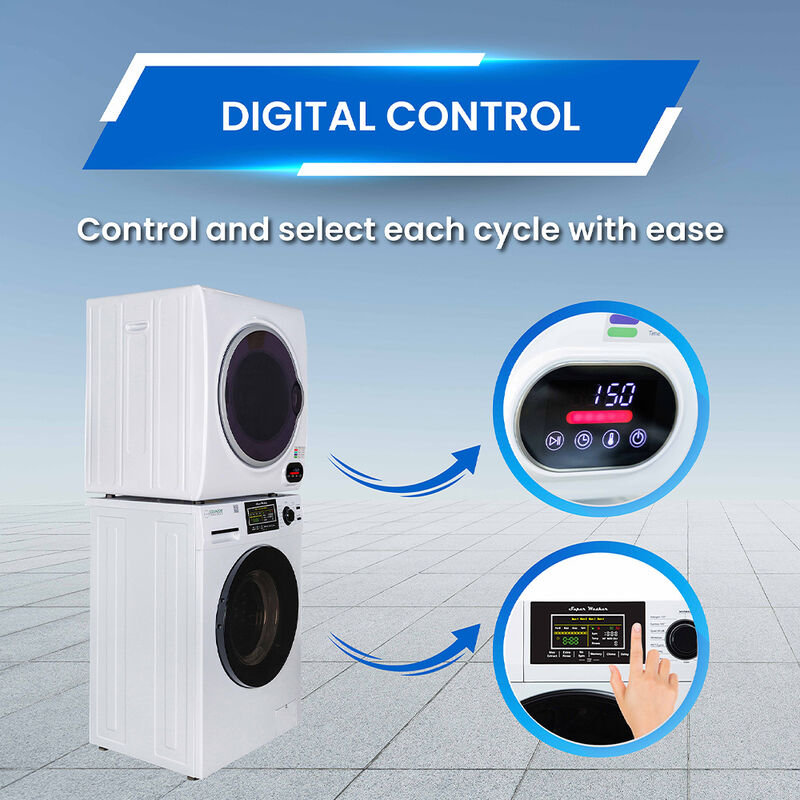 Equator Premium Stackable 15-lb. Washer + 3.5 cu.ft. Vented Digi Dryer, 110V, White image number 12