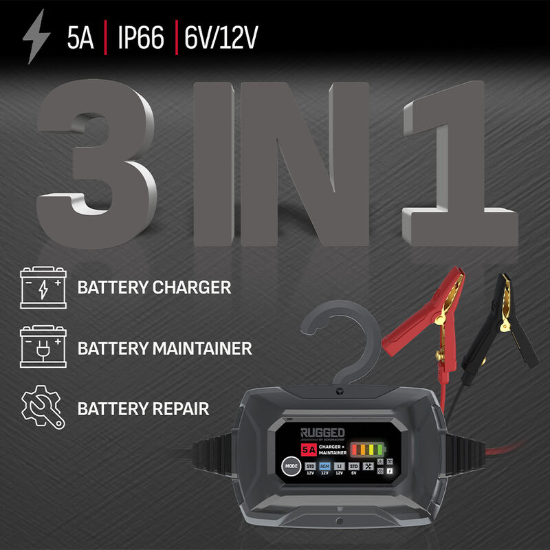 Schumacher SC1682 5A 12V Battery Charger and Maintainer image number 2