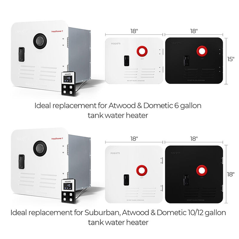 Fogatti InstaShower 7 48,000 BTU RV Tankless Water Heater without Door image number 11