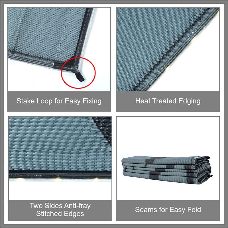 Venture Forward LED Illuminated RV Patio Mat w/ Carry Bag, Wave image number 7