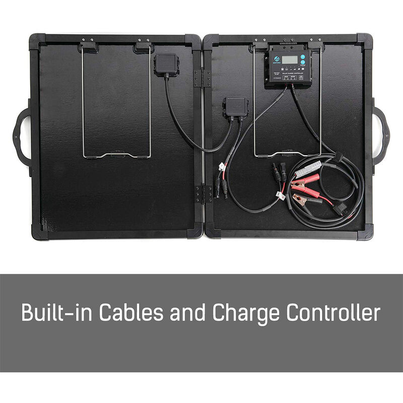 ACOPOWER All Black 100W Lightweight Mono Foldable Solar Suitcase image number 3