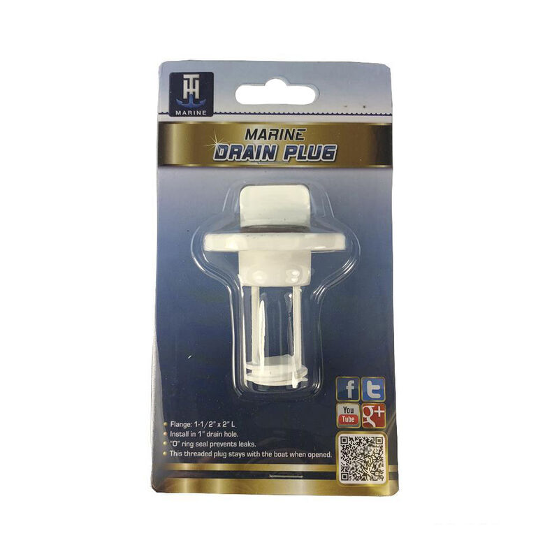 T-H Marine Drain Plug, White image number 1