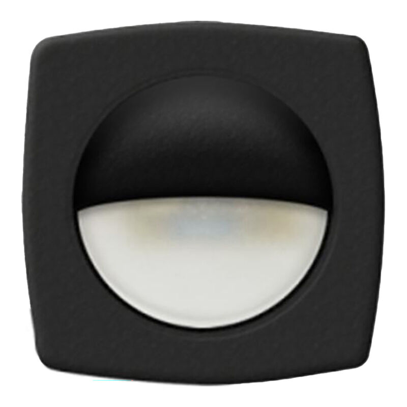 T-H Marine 2-1/4" Square LED Courtesy Companion Way Light, Black Bezel, White LEDs, Hidden Fasteners image number 1