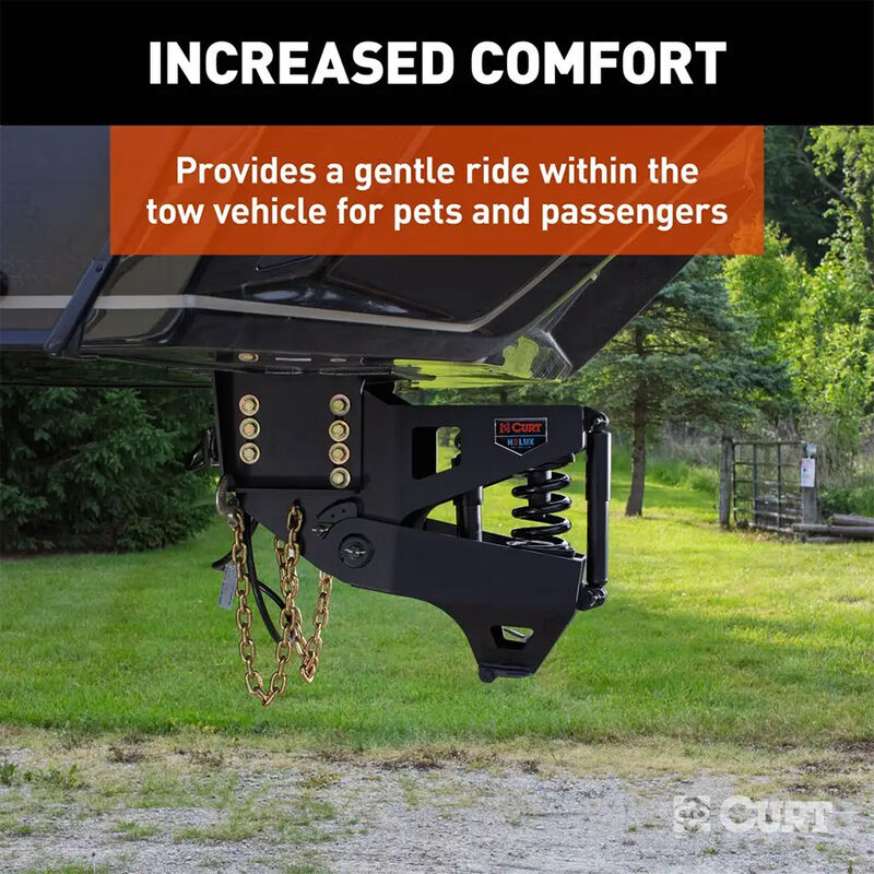 CURT Helux Coil-Spring Gooseneck Pin Box, 3,200 lbs. Pin Weight, 20,000 lbs. Capacity image number 10