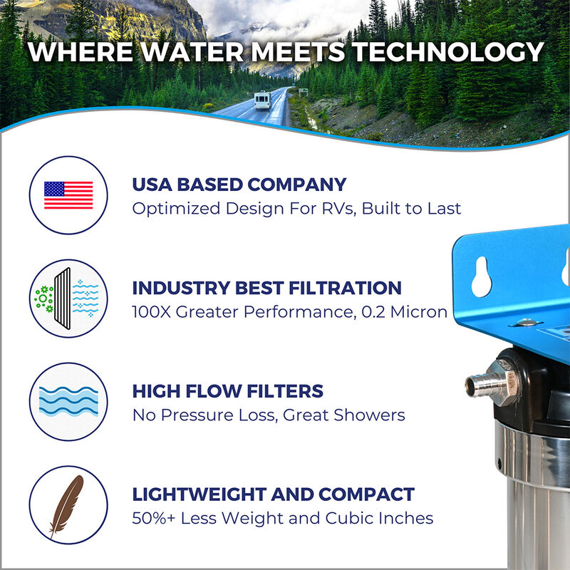 Blu Technology SOLO XLT - Fixed Mounted 1-Stage 10" Water Filtration System image number 7