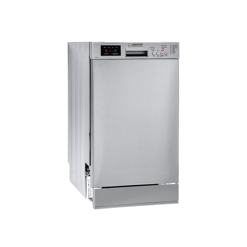 Equator 18" Built in Dishwasher 10 Place Setting 8 Wash programs half Load Sensor Wash 110V Energy Star Rated in Stainless image number 9