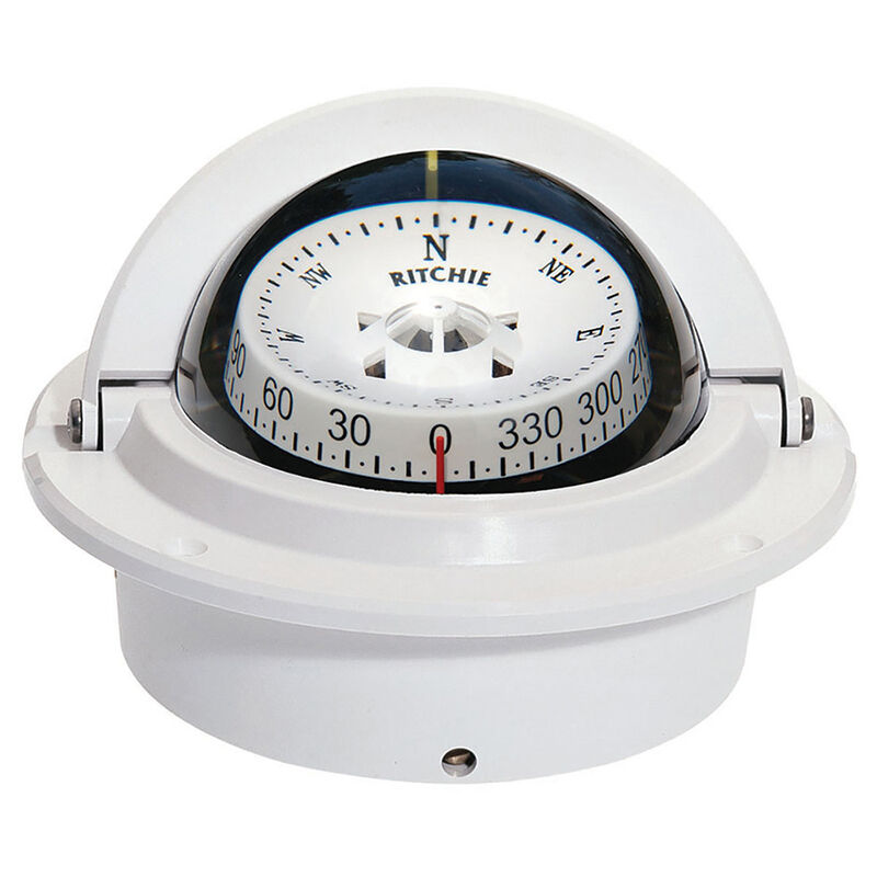 Ritchie Voyager Flush Mount CombiDial Compass, White image number 2