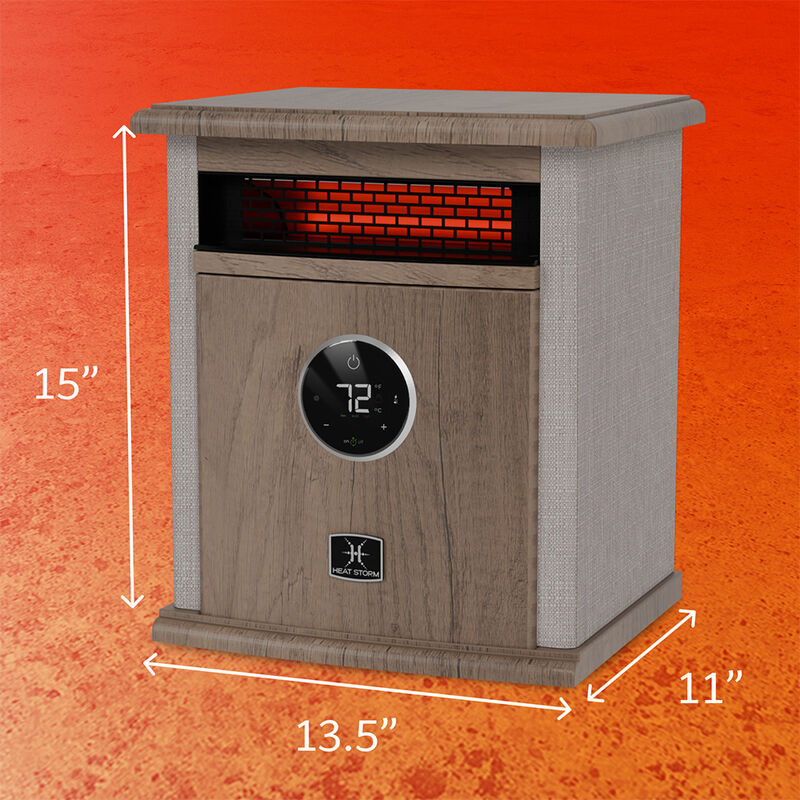 Heat Storm A-1500-ILODT 1500-Watt Deluxe Signature Design Cabinet Heater, Tan image number 4