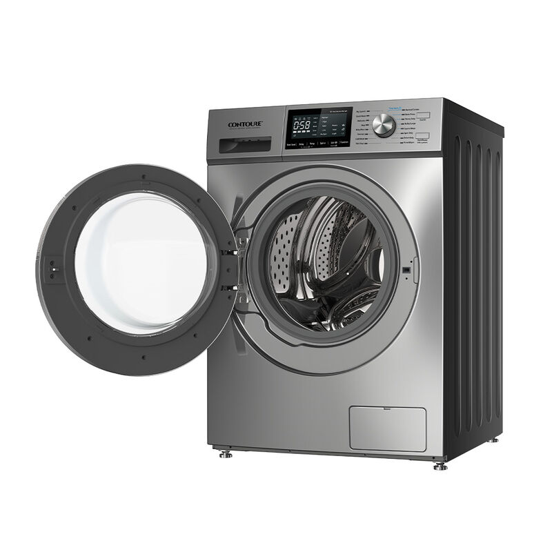 CONTOURE 24" 2.7 cu.ft. High-Efficiency Stackable Front-Load Washer, Titanium image number 3