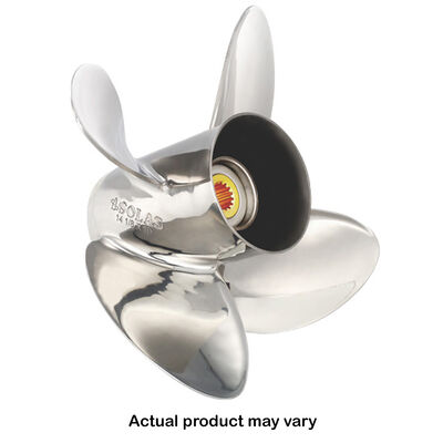 Solas HR Titan 4-Blade Prop, Pressed Rubber Hub / SS, 14.3 dia x 17, RH