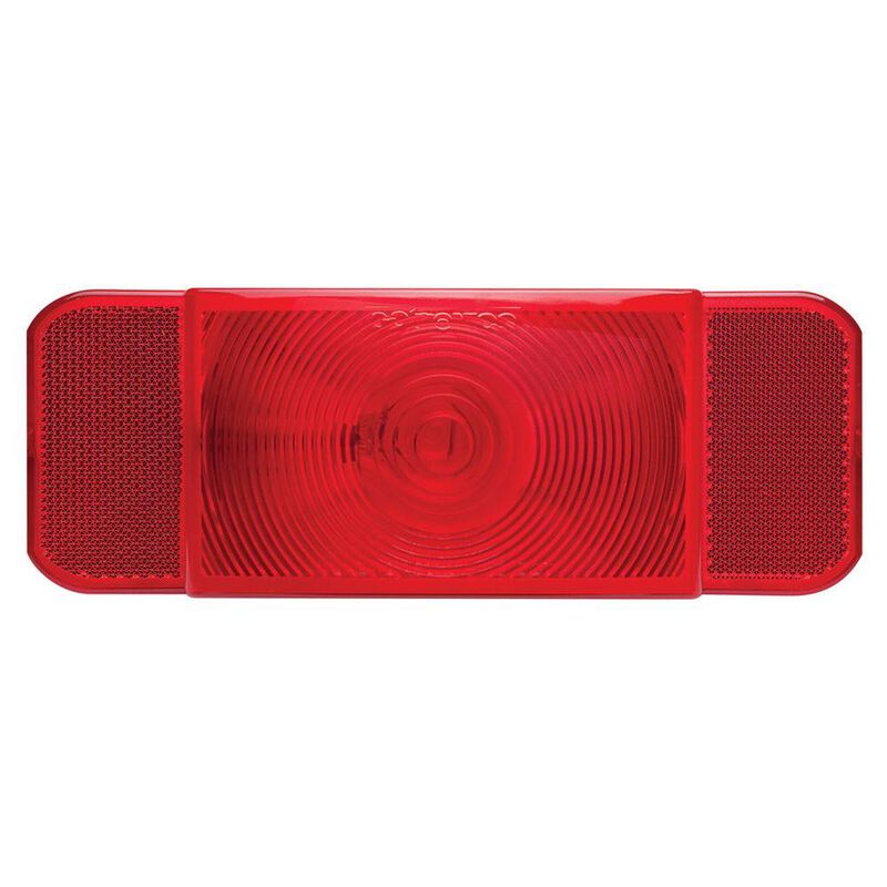 RV Stop/Tail/Turn Tail Light w/o illuminator; White Base; New Design; Red image number 1