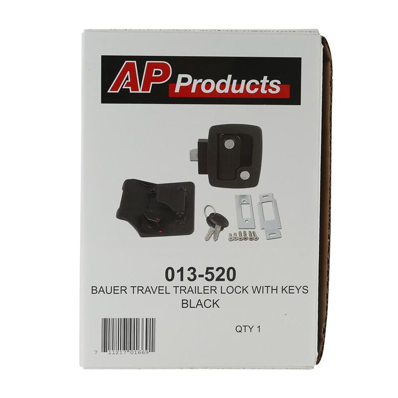 Bauer Travel Trailer Lock with Keys - Black image number 2