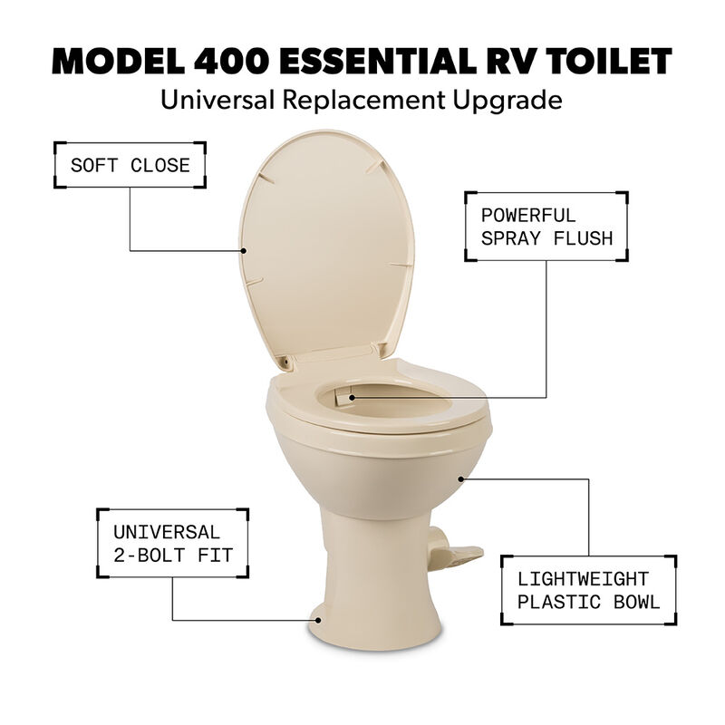 Dometic Model 400 Essential RV Toilet, Standard Height image number 2
