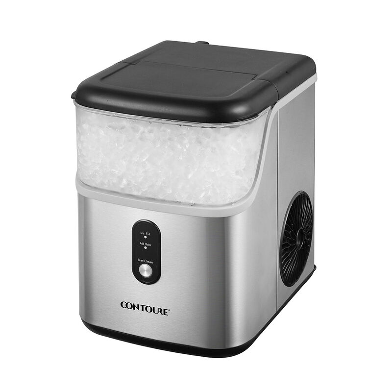 CONTOURE Deluxe 33-lb. Nugget Countertop Ice Maker, Stainless Steel image number 4