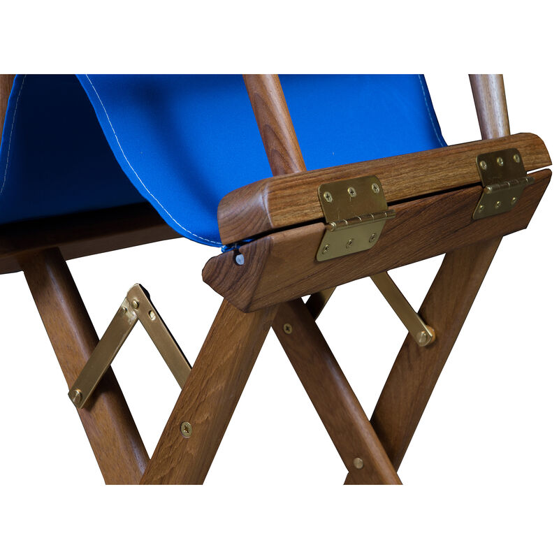 Whitecap Teak Director's Chair w/Blue Seat Covers image number 3