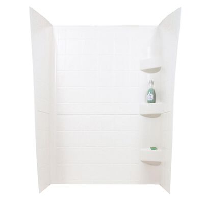 ABS Shower Walls, 24&rdquo; x 36&rdquo; x 66&rdquo;, White