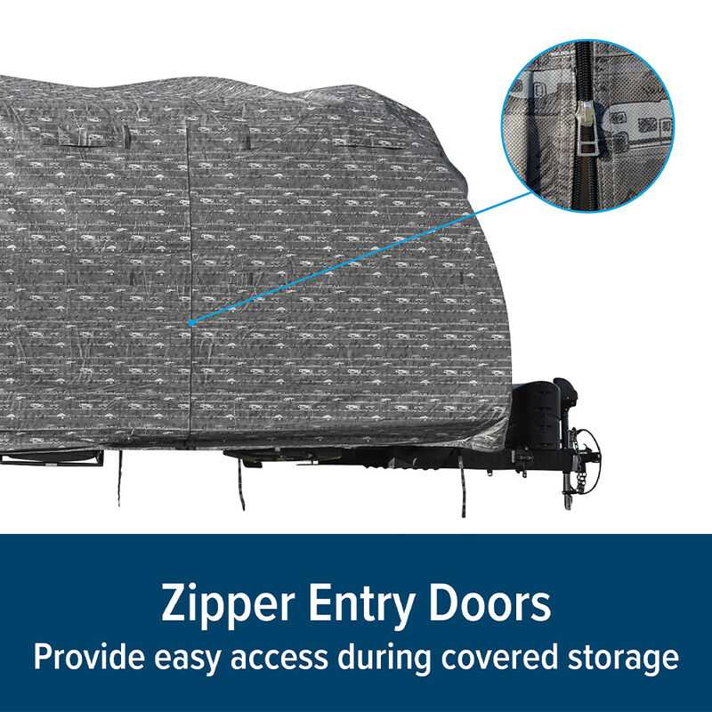Camco Premium RV Cover, Travel Trailer, 24 to 26-Feet, RV Pattern Design image number 10