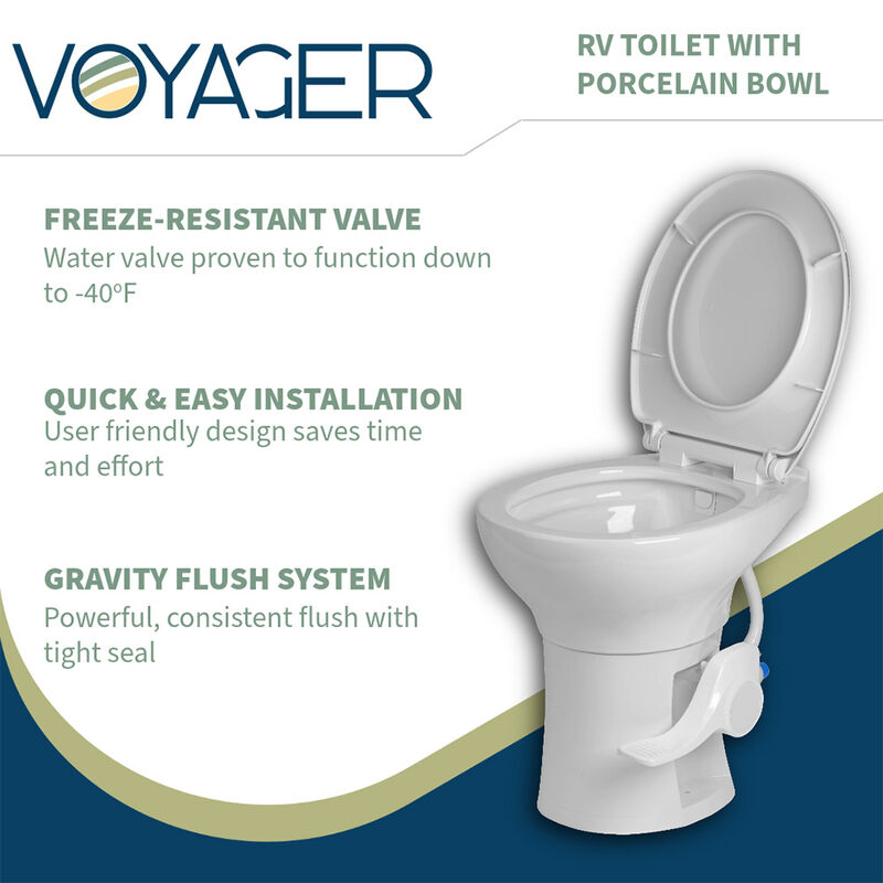 Invision Voyager Residential-Height Toilet with Porcelain Bowl image number 2