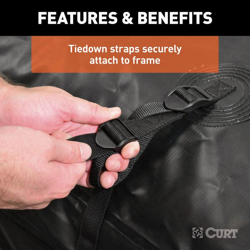 CURT Weather-Resistant Vinyl Roof Rack Cargo Bag, 38" x 34" x 18" image number 10