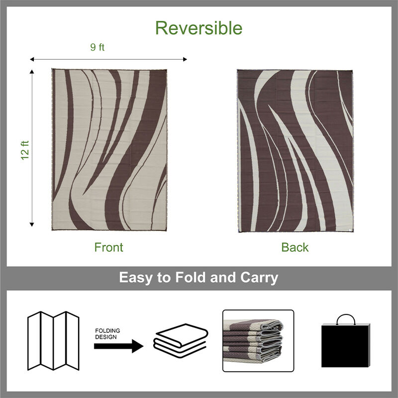 Venture Forward LED Illuminated RV Patio Mat w/ Carry Bag, Wave image number 6