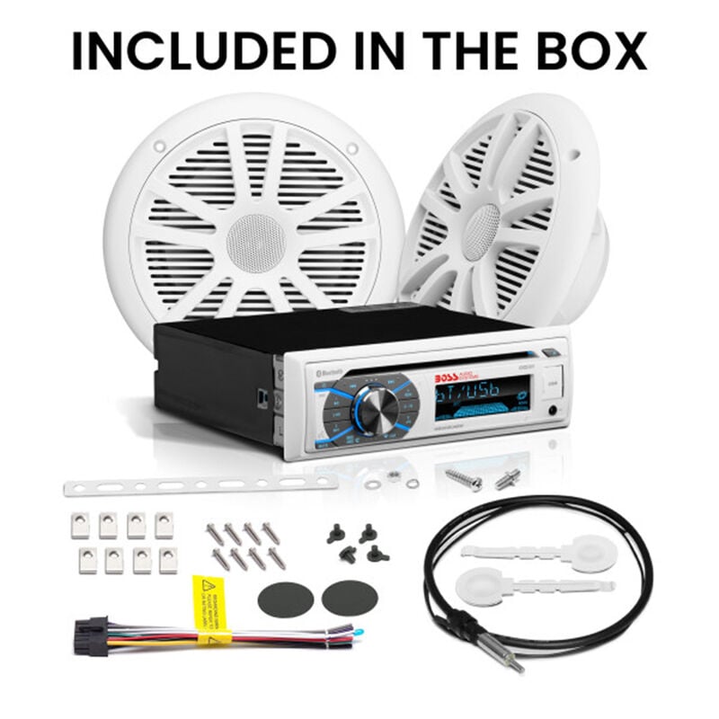 Boss MCK508WB.6 AM/FM/MP3/USB/CD Bluetooth Receiver Package w/Two 6.5" Speakers image number 5